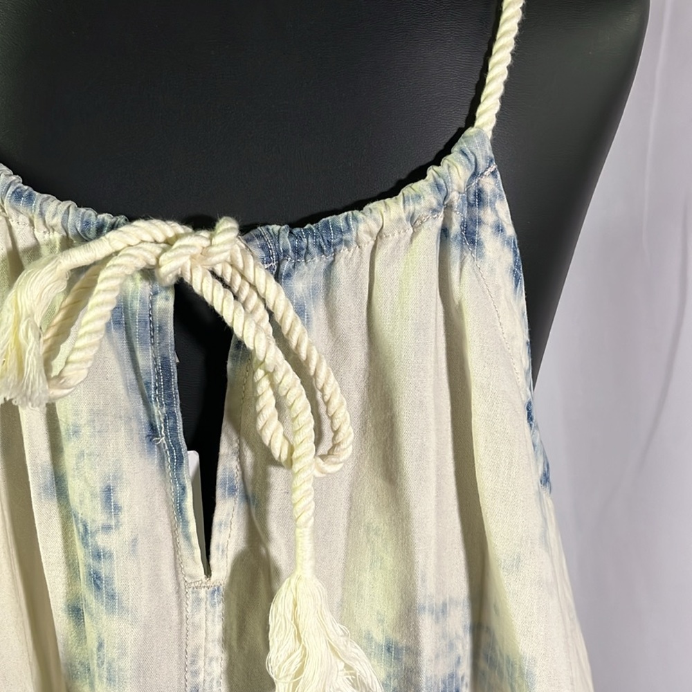 NWT Anthropologie Holding Horses Bleached Tie Dye Denim Swing Dress - Picture 12 of 16